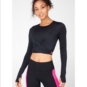 Eco-Conscious Front Twist Long-Sleeve Top